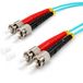 1aTTack.de 1x 1m OM3 LWL DX DUPLEX patchkabel ST/UPC - ST/UPC MM MULTIMODE - 50/125 µm LSZH aqua