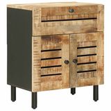 vidaXL Nachtkastje Naturel 50 x 33 x 60 cm Massief Mango Hout
