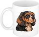 Bellatio Decorations Cadeau mok honden liefhebbers - Cavalier King Charles hond - Cartoon tekening - keramiek - 300 ml