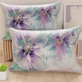 PETTI Artigiani Italiani - Paar kussenslopen 50 x 80 cm van microvezel, decoratief kussen voor slaapkamer, bank, woonkamer, set van 2 kussenslopen, bloemenpatroon 159, 100% Made in Italy
