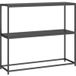 Icecat Table Console Brentley Design Minimaliste Acier Noir Entrée Salon Rangement