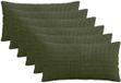 vidaXL - Kussensloop - 6 stuks - ALMELO - Groen - 40 x 70 cm - Corduroy