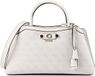 GUESS Lindsey Girlfriend Satchel Bone Logo crème schoudertas