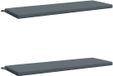 vidaXL Coussins de banc SOEST 2 pièces 100% Polyester Bleu 150 x 50 x 5 cm