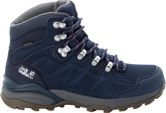 Jack Wolfskin Refugio Texapore Mid Wandelschoenen Dames - Maat 37 - dark blue / grey