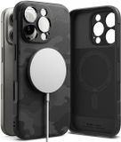 Ringke Onyx Magnetic | Hoesje Geschikt voor Apple iPhone 16 Pro Max | Compatibel met MagSafe | Back Cover Flexibel TPU | Camo Zwart