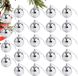 Unyqoos® Set de 24 boules de Noël argentées style disco scintillant pour décoration festive