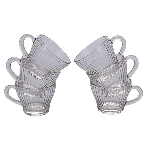 Galileo Casa Set van 6 kopjes, koffiekopjes, verticaal, 90 ml