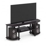 Furinno Turn-S-Tube Breed TV Entertainment Centrum, Donker Walnoothout, Donker Walnoot
