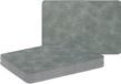 Zeller Sets de table - 8 pièces - aspect cuir - gris - 42 x 30 cm