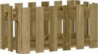 vidaXL Plantenbak met hekontwerp 60x30x30 cm geïmpregneerd grenenhout