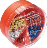 Weidmüller 9025900000 Assortiment adereindhulzen 0.5 mm², 0.75 mm², 1 mm², 1.5 mm², 2.5 mm² Deels geïsoleerd Oranje, Wit, Geel, Rood, Blauw 400 stuk(s) Box