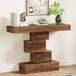 Tribesigns Table console étroite en bois 108 cm marron rustique