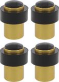 AMIG Deurstopper/deurbuffer - 4x - D30mm - inclusief schroeven - goud