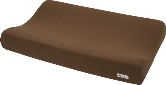Meyco Baby Knit Basic Aankleedkussenhoes - Chocolate - 50x70cm