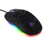 n/a Panda 7200DPI USB bedrade muis optische gaming honingraat shell muis RGB LED achtergrondverlichting BlackTypeC
