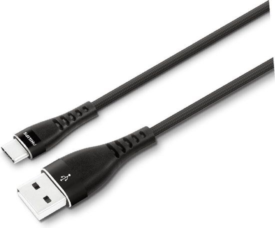 Philips USB-C naar USB-A Kabel - 1.2m - Zwart