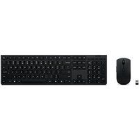 Lenovo Professional - Toetsenbord en muis set - full size - draadloos - Bluetooth, 2.4 GHz - QWERTY - Scandinavisch - grijs - bruine doos