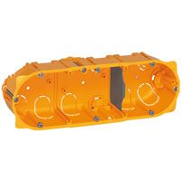 Legrand inbouwdoos 3V diepte 50mm hartafstand 71mm - Oranje