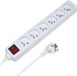 Waytex Multiprise avec interrupteur - 6 prises - 1,50 m - Blanc