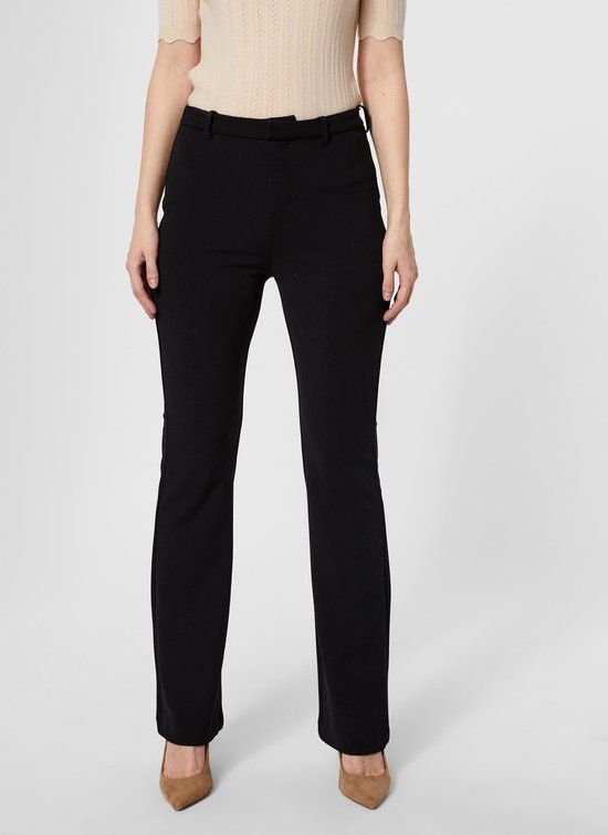 Vero Moda VMAMIRA MR FLARED PANT GA NOOS - Flared Broek Dames - Zwart - Maat S x L30