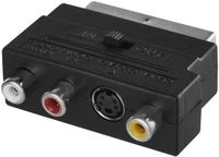 Emos Scart Adapter - 3x RCA + SVHS (S-Video) naar SCART - AV Adapter - Composiet - Zwart