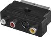 Emos Scart Adapter - 3x RCA + SVHS (S-Video) naar SCART - AV Adapter - Composiet - Zwart