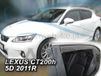 Heko Zijwindschermen donker getint tbv Lexus CT 200H - 5-deurs - model vanaf 2010 - 2022 set is voor de 4 deuren V + A pasvorm