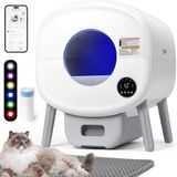OEM Bol Zelfreinigende kattenbak – Automatische kattenbak met sensor – Slimme kattenbak voor binnen – Kattenbak zonder scheppen – Geurvrij en hygiënisch – Voor kleine en grote katten – Dichte kattenbak met zelfreinigingssysteem – Gemakkelijk schoon te maken