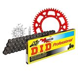 Kettingset DID Kettingset Alu 520/114 clipslot rood voor Honda CR R 250 cc Bj. 1994