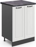 Vicco R-Line Keukenonderkast – 60 cm, WB Antraciet Wit Landhuis