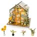 Merkloos Miniatuur poppenhuis bouwpakket voor volwassenen, met LED-verlichting
