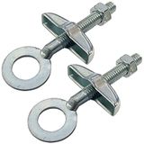 cyclingcolors 2 x kettingspanner M6, fiets, 65 mm, verstelbaar, schroefspanning, framedikte 5 mm, zilverkleurig