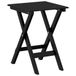 Table d'appoint pliable peuplier massif noir