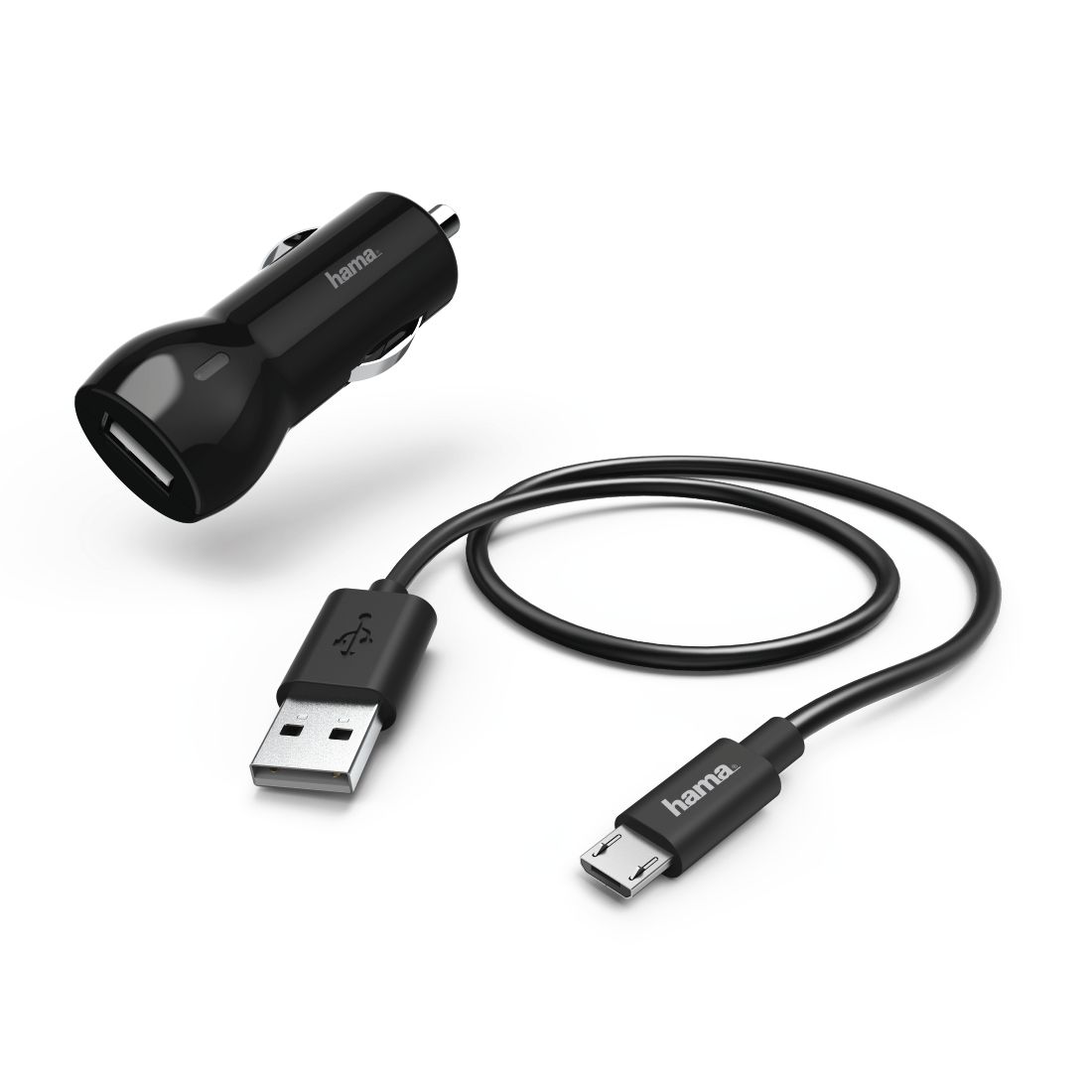 Hama 00183246 - Auto Oplader - Smartphone & Tablet - Micro-USB - Zwart