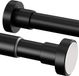 Unyqoos® Barre de rideau de douche réglable noire sans perçage pour diverses applications