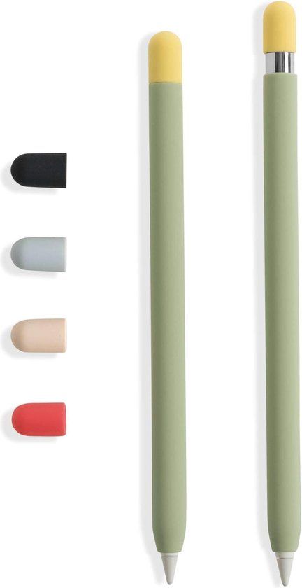 Doodroo Skin voor Apple Pencil (1e/2e gen) - Avocado Groen - Siliconen Beschermfolie met Grip