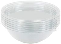 Festipack Guillin SL2200C schalen, rond, 2200 cc, met deksel, polyethyleen, 26 x 26 x 6,2 cm, 6 stuks