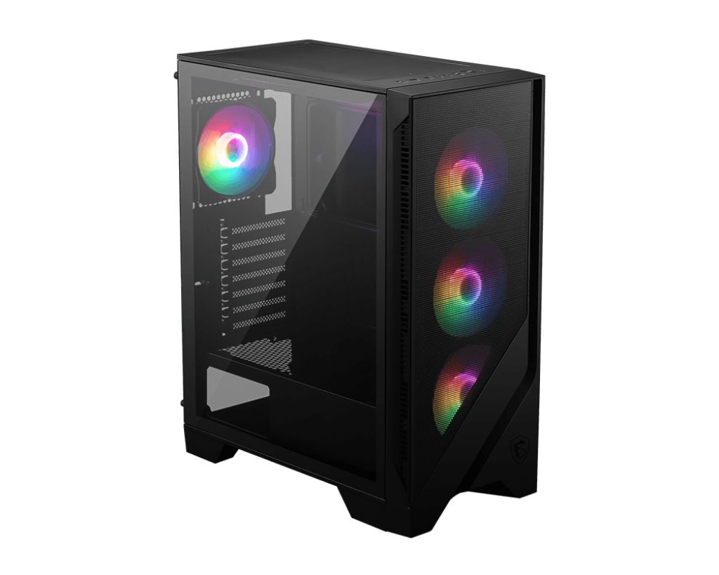 MSI MAG FORGE 120A AIRFLOW - Midi Tower PC Case - Black, Transparent - ATX, Micro-ATX, Mini-ITX - Tempered Glass