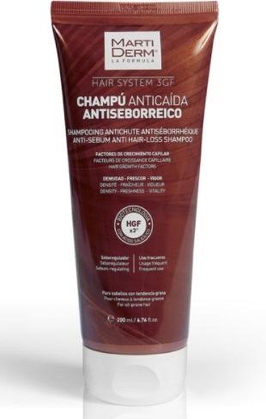 Martiderm Hair System 3GF Shampoo Anti-Hair Loss Anti-Sebum 200ml
