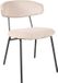 LABEL51 Zack Chaise de salle à manger - Naturel - Tissu - Métal noir