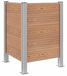 Syfax Afvalbak Schutting Bruin 85 x 85 x 115 cm Aluminium en WPC