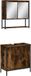 vidaXL Ensemble de meubles de salle de bain 2 pièces Bois d'ingénierie Chêne fumé