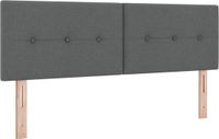 vidaXL Hoofdbord Donkergrijs Stof 144 cm