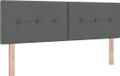 vidaXL Hoofdbord Donkergrijs Stof 144 cm