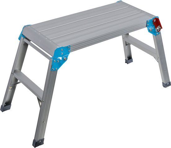 Silverline Inklapbaar Krukje - Aluminium - 150 kg - 91 x 41,5 x 50 cm