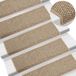 vidaXL - Tapis d'escalier - auto-adhésif - 15 - pièce - aspect sisal - 65x21x4 - cm - beige foncé