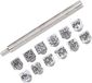 Dailygoods Set d'outils de gaufrage - 12 pièces - Tampons en cuir