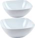 Plasticforte Plat à servir - Set de 10 - Blanc - Plastique - Carré - 23,55 cm de diamètre