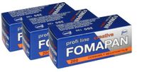 FOMAPAN Creative 200 Rollfim/middenformaat/120 zwart/wit fotofolie, verpakking van 3 stuks